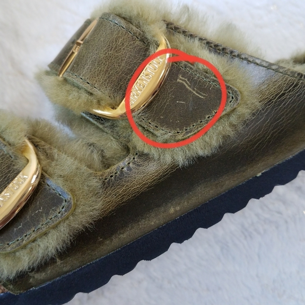 BIRKENSTOCK Arizona Big Buckle Shearling Natural Oiled Leather - Picture 11 of 12